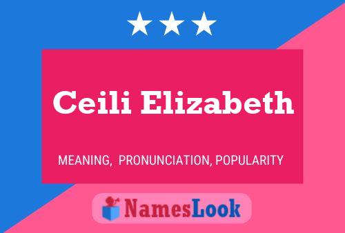 Ceili Elizabeth Name Poster