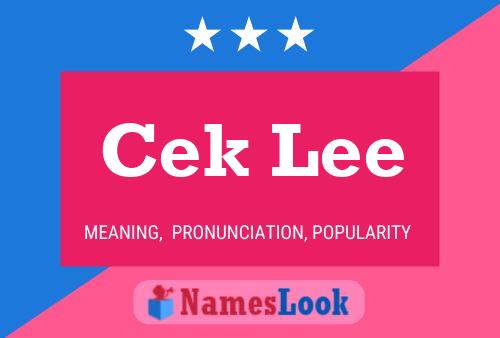 Cek Lee Name Poster