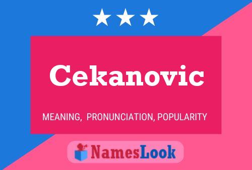 Cekanovic Name Poster