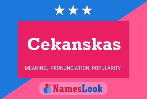 Cekanskas Name Poster