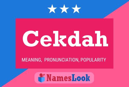 Cekdah Name Poster