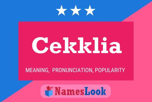 Cekklia Name Poster