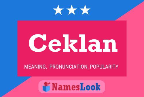 Ceklan Name Poster