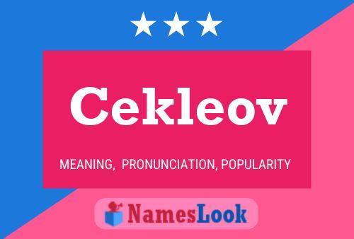 Cekleov Name Poster