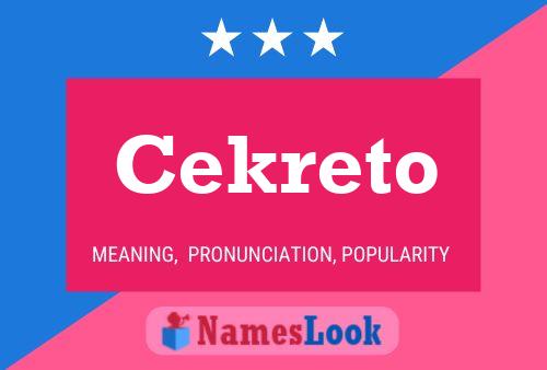 Cekreto Name Poster