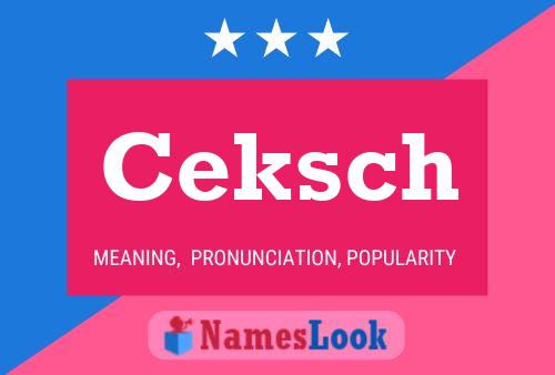 Ceksch Name Poster