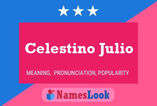 Celestino Julio Name Poster