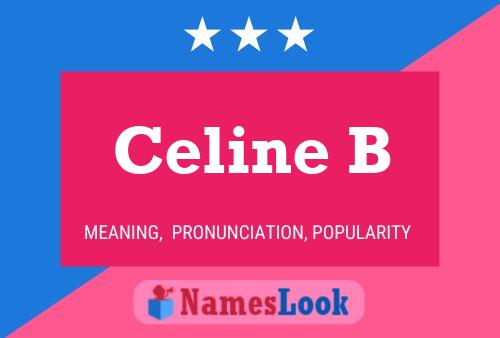 Celine B Name Poster