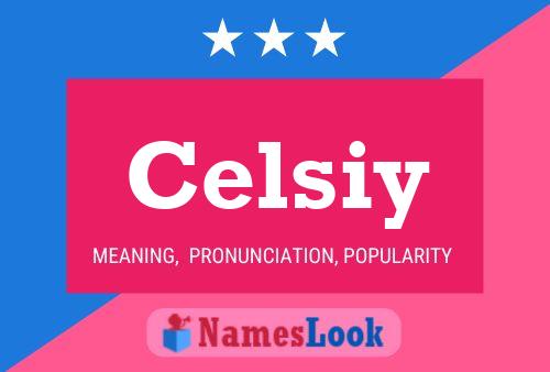 Celsiy Name Poster