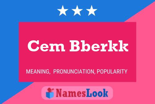 Cem Bberkk Name Poster