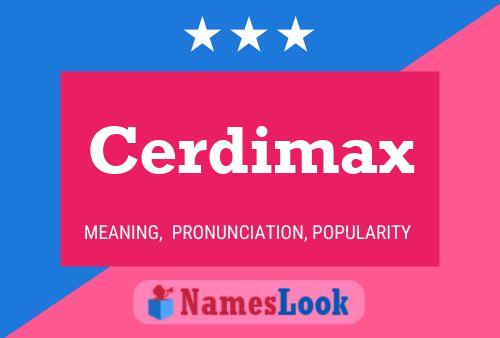 Cerdimax Name Poster