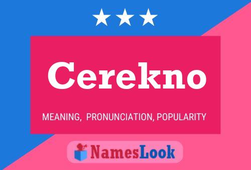 Cerekno Name Poster