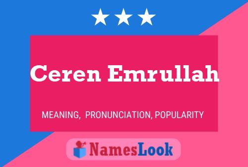 Ceren Emrullah Name Poster