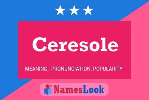 Ceresole Name Poster