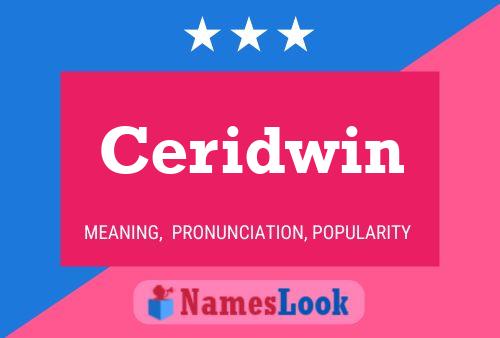 Ceridwin Name Poster