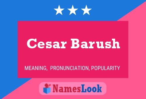 Cesar Barush Name Poster