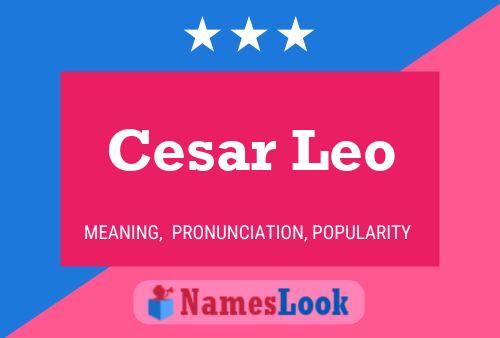 Cesar Leo Name Poster