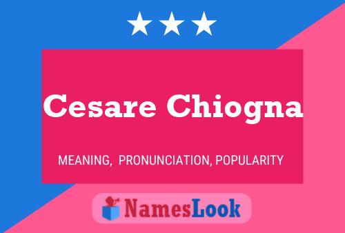 Cesare Chiogna Name Poster