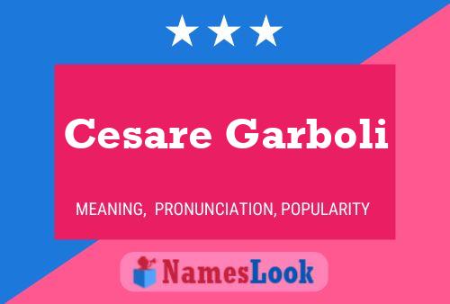 Cesare Garboli Name Poster