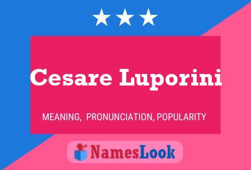 Cesare Luporini Name Poster