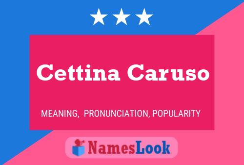 Cettina Caruso Name Poster