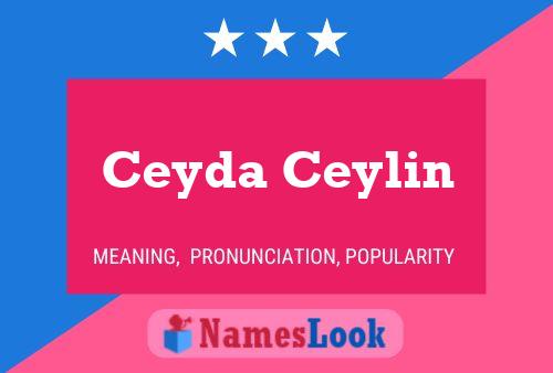 Ceyda Ceylin Name Poster