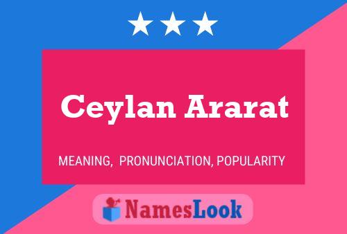 Ceylan Ararat Name Poster