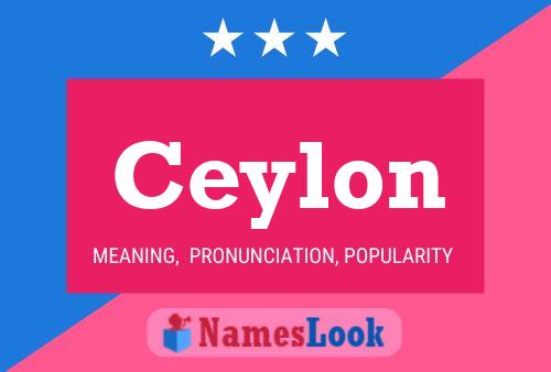 Ceylon Name Poster
