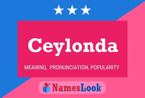 Ceylonda Name Poster