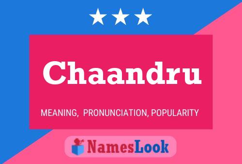 Chaandru Name Poster