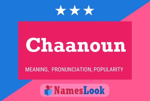 Chaanoun Name Poster