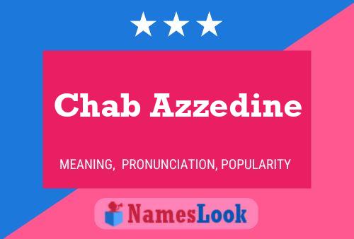 Chab Azzedine Name Poster