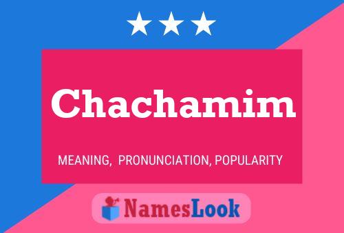 Chachamim Name Poster