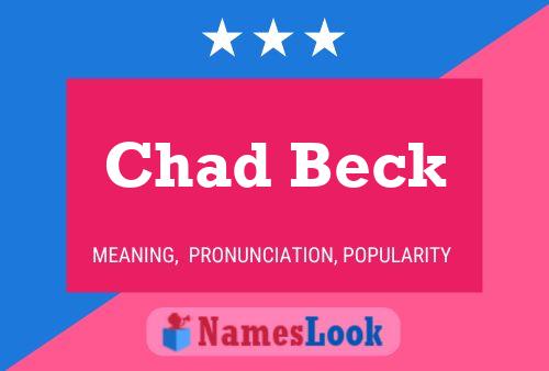 Chad Beck Name Poster