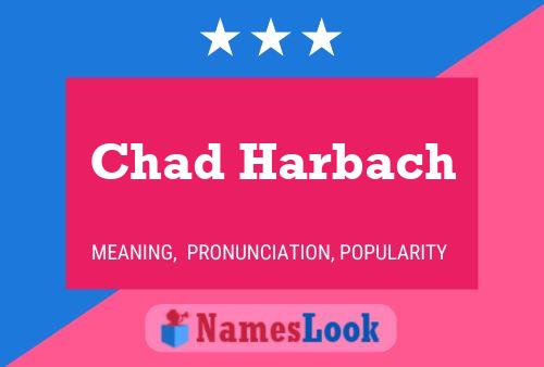 Chad Harbach Name Poster