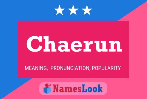 Chaerun Name Poster