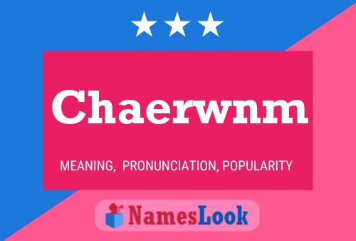 Chaerwnm Name Poster