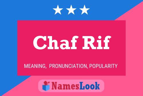 Chaf Rif Name Poster