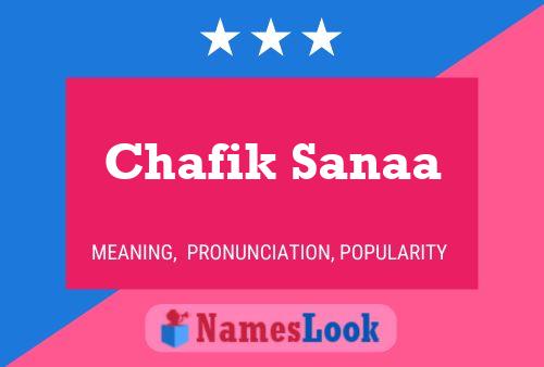 Chafik Sanaa Name Poster