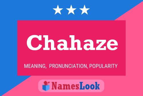 Chahaze Name Poster