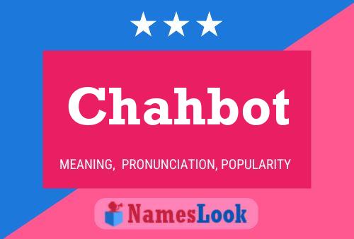 Chahbot Name Poster