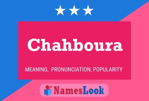 Chahboura Name Poster