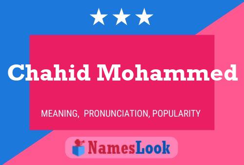 Chahid Mohammed Name Poster