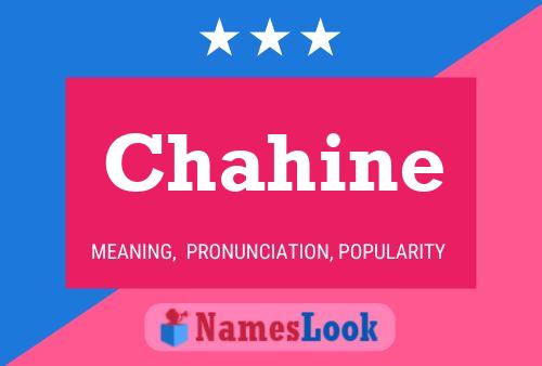 Chahine Name Poster