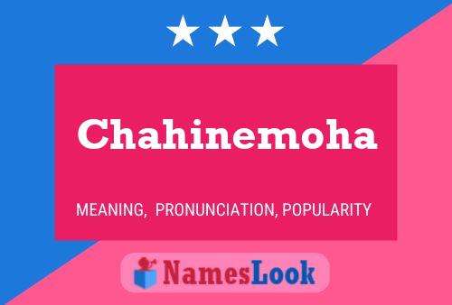 Chahinemoha Name Poster