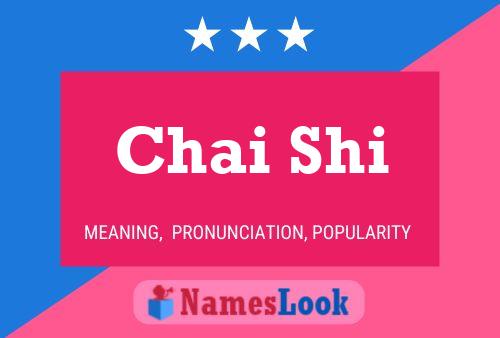 Chai Shi Name Poster