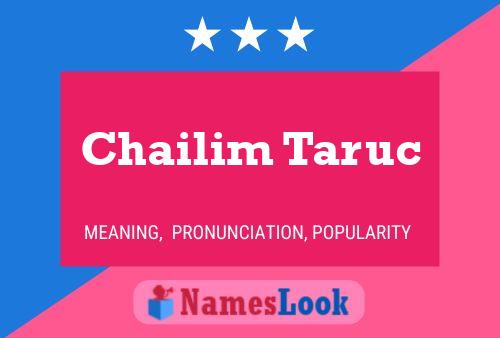 Chailim Taruc Name Poster