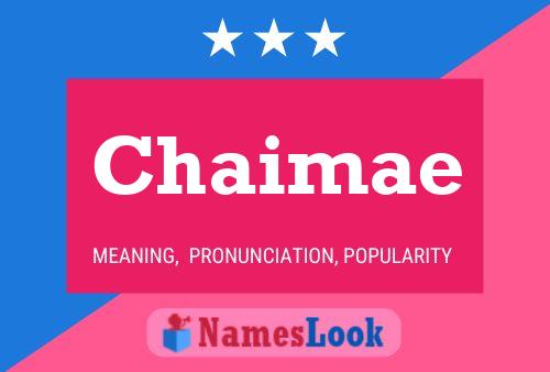 Chaimae Name Poster