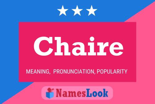 Chaire Name Poster