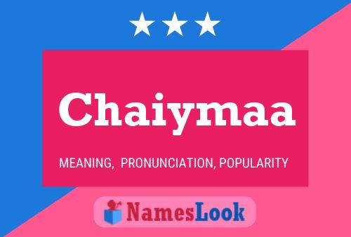 Chaiymaa Name Poster